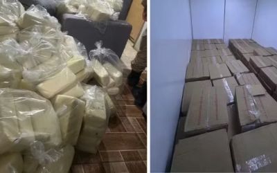 Polícia encontra mais de 3 toneladas de mussarela armazenadas em casa em GV; carga seguiria para o ES