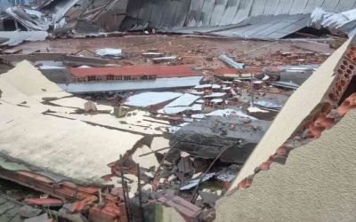 Vendaval destrutivo causa estragos no Rio Grande do Sul