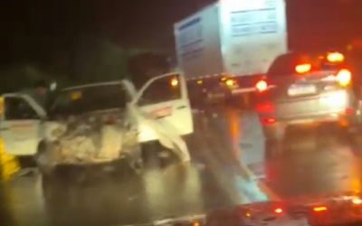 Acidente entre carro e carreta na BR-381 deixa quatro vítimas entre Monlevade e São Gonçalo