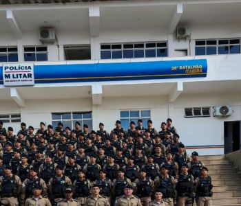 26º BPM de Itabira recebe reforço de 116 novos policiais militares para ampliar atendimento na região