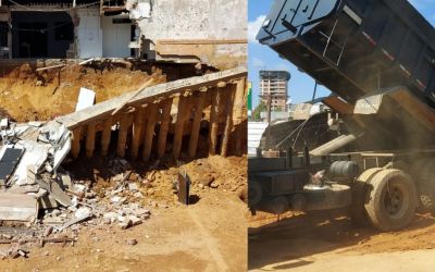 Desabamento em obra atinge restaurante e mobiliza autoridades em Ipatinga; veja vídeo