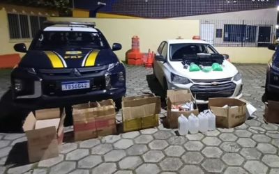 PRF apreende lança-perfume, maconha e ecstasy e prende motorista na BR-116 em Teófilo Otoni