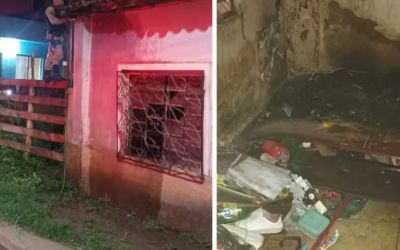 Polícia resgata casal em situação de rua durante incêndio em casa abandonada de Lajinha