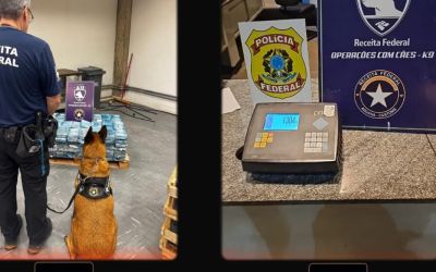  Receita e PF apreendem 1,2 tonelada de cocaína em aeroporto de Confins