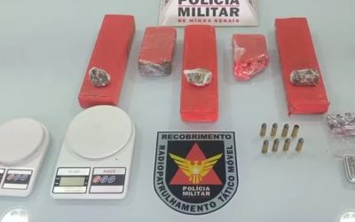 Drogas e munições são encontradas em casa com crianças em Governador Valadares