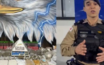 Vídeo: PM fala sobre prisão de jovem e apreensão de 40 kg de drogas em Ipatinga