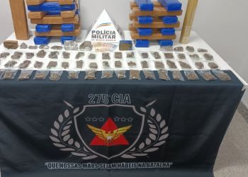  Polícia intercepta esquema de tráfico com grande apreensão de drogas em Fabriciano