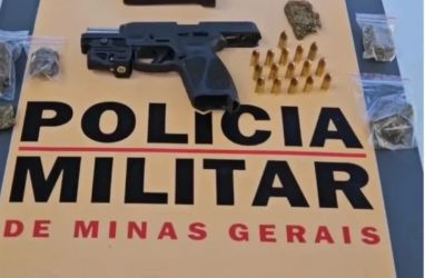Homem é preso com pistola de uso restrito e maconha em caminhonete na BR-381, em Ipatinga