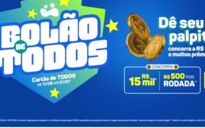 Cartão de TODOS lança Bolão de TODOS gratuito para palpites da Copa e prêmios acima de R$ 20 mil