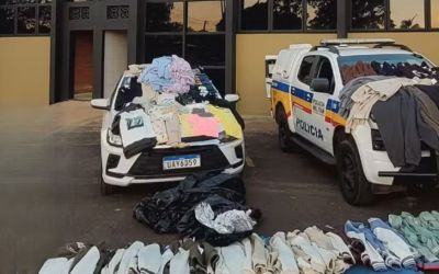 Trio é preso na BR-050 com mais de R$ 50 mil em roupas furtadas de shopping de Uberlândia