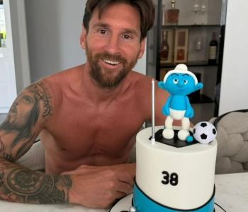 Messi celebra 38 anos com bolo dos Smurfs e reencontro com PSG no Mundial de Clubes