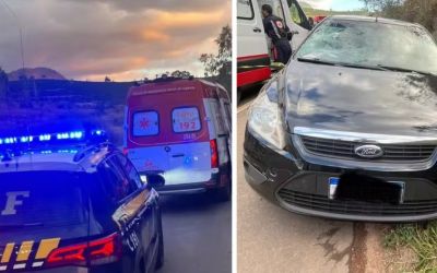 Menino de 12 anos morre após ser atropelado por carro na BR-262, em Manhuaçu