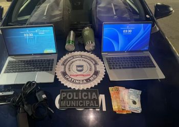 Polícia Municipal prende suspeitos e recupera bens da Cemig e moto furtada em Ipatinga