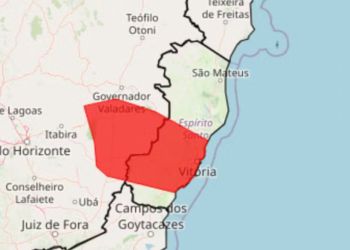  INMET emite alerta vermelho de ‘grande perigo’ para 57 cidades do Leste de MG