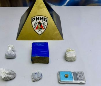 Operação contra o tráfico prende dois homens e apreende drogas e veículo no bairro Canaã, em Ipatinga