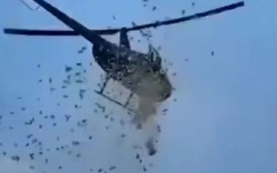 Helicóptero lança dinheiro em homenagem a empresário de Detroit