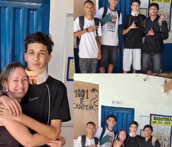 Sobrevivente de grave acidente na BR-381 em Ipatinga visita escola e emociona comunidade