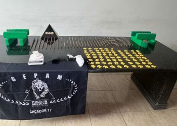  Drogas e munições são apreendidas embaixo de pia, em lixeira e dentro de sofá em Governador Valadares